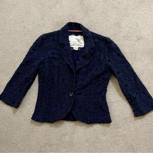 Tabitha Midnight Blue Lace Blazer